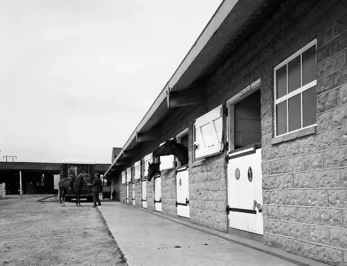Framed Print : Stables at a residence in Sprotbrough, near Doncaster, South Yorkshire, 1966. Artist Framed Print : Stables at a residence in Sprotbrough, near Doncaster, South Yorkshire, 1966. Artist