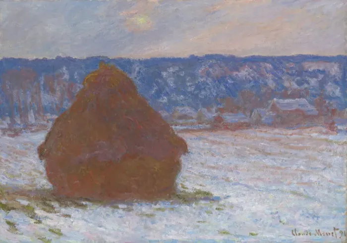 Framed Print : Stack of Wheat (Snow Effect, Overcast Day), 1890 / 91. Creator: Claude Monet Framed Print : Stack of Wheat (Snow Effect, Overcast Day), 1890 / 91. Creator: Claude Monet