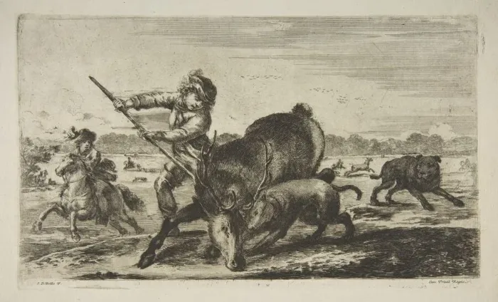 Framed Print : Stag at bay, from Animal hunts (Chasses adifferents animaux), ca. 1654 Framed Print : Stag at bay, from Animal hunts (Chasses adifferents animaux), ca. 1654
