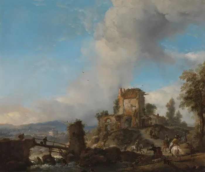 Framed Print : The Stag Hunt, c.1655-1656. Creator: Philips Wouwerman Framed Print : The Stag Hunt, c.1655-1656. Creator: Philips Wouwerman