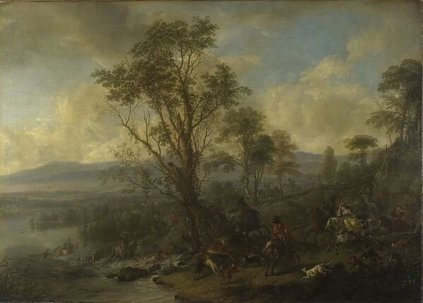 A Stag Hunt, ca 1665. Artist: Wouwerman, Philips (1619-1668)