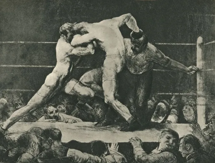 Framed Print : A Stag at Sharkey s, 1917. Artist: George Wesley Bellows Framed Print : A Stag at Sharkey s, 1917. Artist: George Wesley Bellows