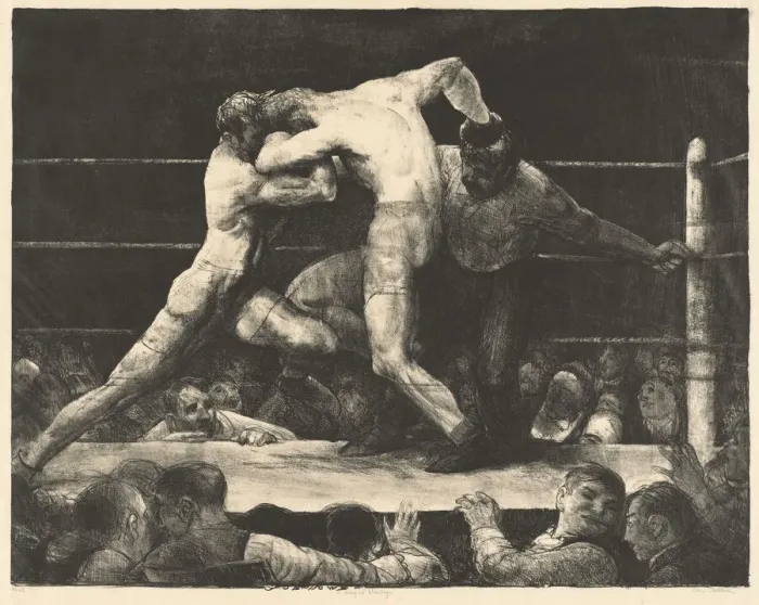 Framed Print : A Stag at Sharkey s, 1917. Creator: George Wesley Bellows Framed Print : A Stag at Sharkey s, 1917. Creator: George Wesley Bellows