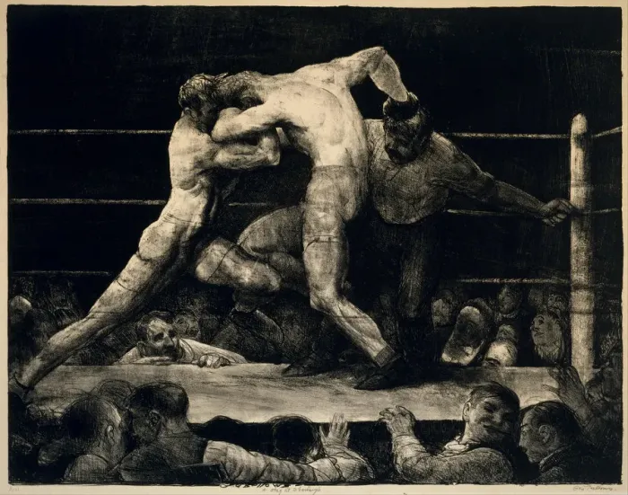 Framed Print : A Stag at Sharkeys, 1917. Artist: Bellows, George (1882-1925) Framed Print : A Stag at Sharkeys, 1917. Artist: Bellows, George (1882-1925)