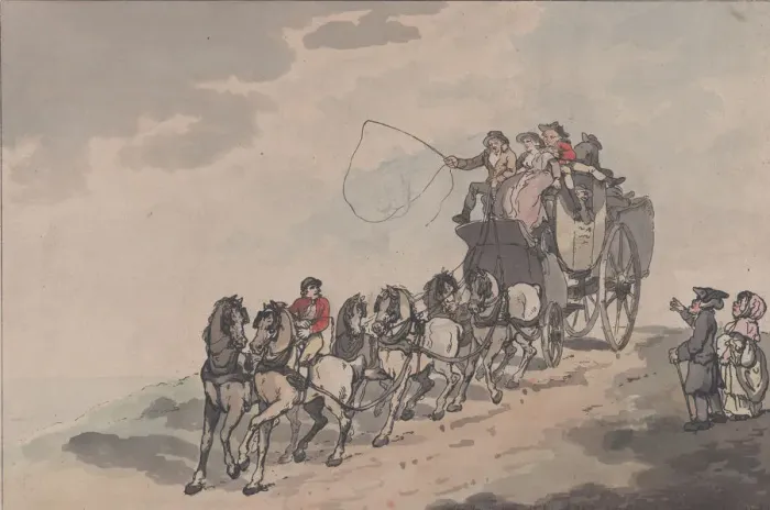 Framed Print : Stage Coach and Six, 1786-93. 1786-93. Creator: Thomas Rowlandson Framed Print : Stage Coach and Six, 1786-93. 1786-93. Creator: Thomas Rowlandson