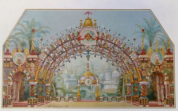Stage design for the ballet The Nutcracker by P. Tchaykovsky, 1892. Artist: Ivanov, Konstantin Matveevich (1859-1916)