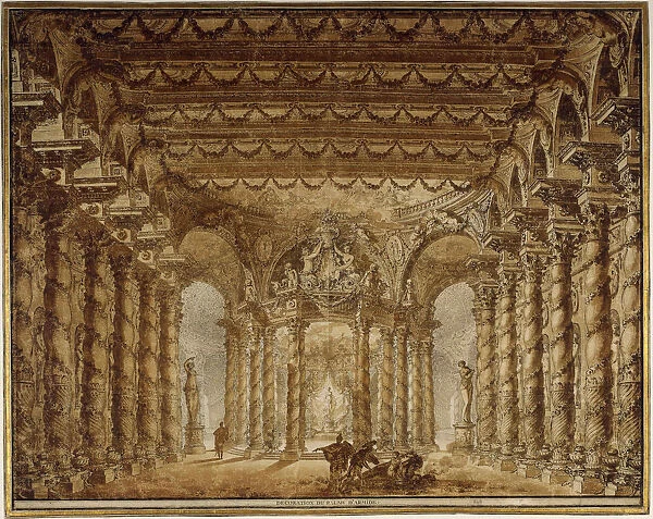 Stage design for the opera Armide by Jean-Baptiste Lully, 1760. Creator: De Wailly