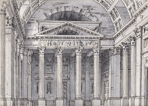Stage design for the opera Belisario by Gaetano Donizetti, 1820s. Creator: Gonzaga