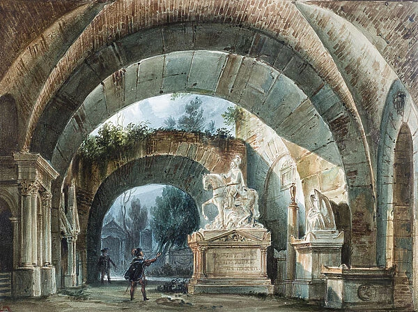 Stage design for the opera Don Giovanni by Wolfgang Amadeus Mozart. Creator: Magnani