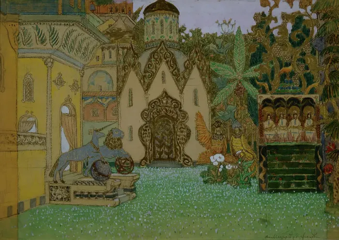 Framed Print : Stage design for the opera The Legend of the Invisible City of Kitezh and the Maiden Fevronia by N. Rimsky-Korsakov, 1907. Artist: Vasnetsov, Appolinari Mikhaylovich (1856-1933) Framed Print : Stage design for the opera The Legend of the Invisible City of Kitezh and the Maiden Fevronia by N. Rimsky-Korsakov, 1907. Artist: Vasnetsov, Appolinari Mikhaylovich (1856-1933)