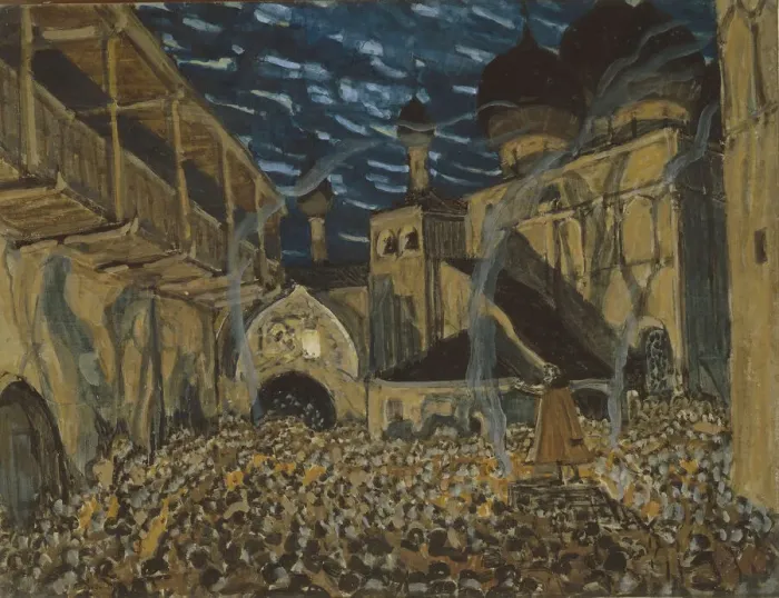 Framed Print : Stage design for the opera The Pskov Maiden by N. Rimsky-Korsakov, ca 1901 Framed Print : Stage design for the opera The Pskov Maiden by N. Rimsky-Korsakov, ca 1901
