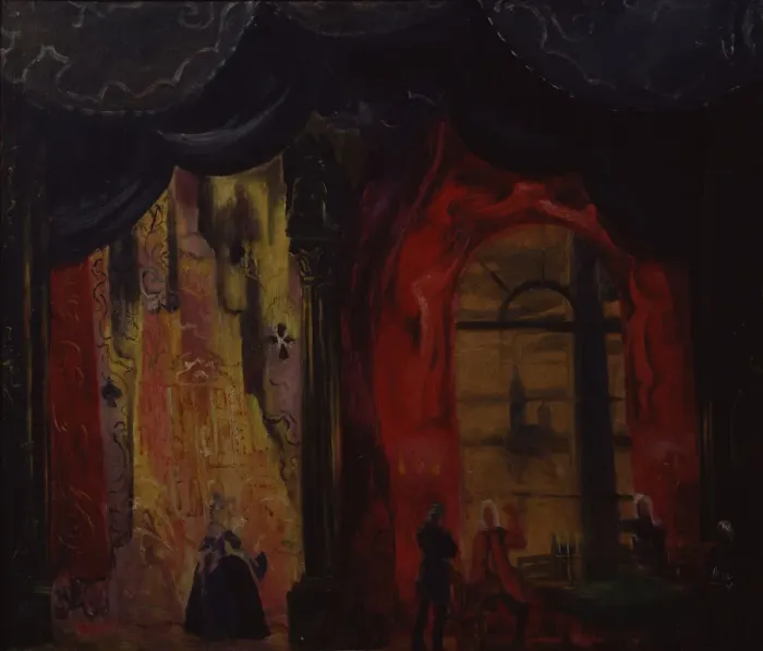 Framed Print : Stage design for the opera Queen of spades by P. Tchaikovsky, 1944. Artist: Dmitriyev Framed Print : Stage design for the opera Queen of spades by P. Tchaikovsky, 1944. Artist: Dmitriyev