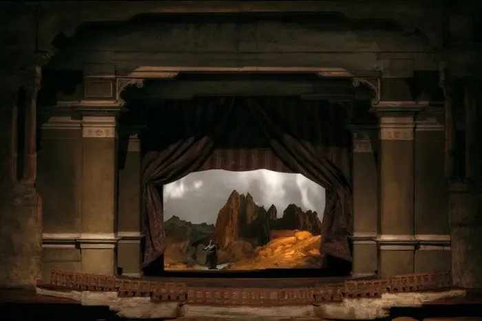 Framed Print : Stage design for the opera The Rheingold by R. Wagner at the Festival Theatre in Bayreuth, 1903 Framed Print : Stage design for the opera The Rheingold by R. Wagner at the Festival Theatre in Bayreuth, 1903
