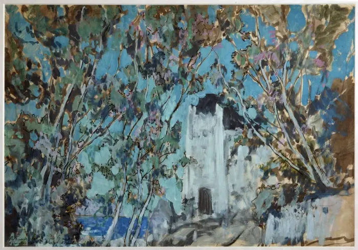 Framed Print : Stage design for the opera Ruslan and Lyudmila by M. Glinka, 1906. Artist: Korovin, Konstantin Alexeyevich (1861-1939) Framed Print : Stage design for the opera Ruslan and Lyudmila by M. Glinka, 1906. Artist: Korovin, Konstantin Alexeyevich (1861-1939)
