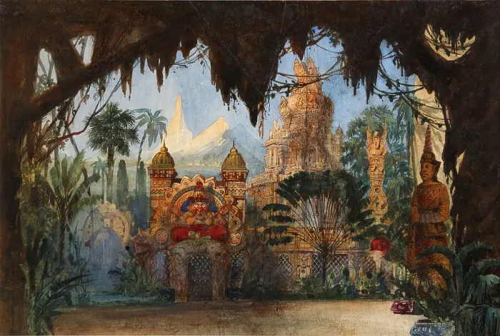 Framed Print : Stage design for the opera Ruslan and Lyudmila by M. Glinka. Artist: Hartmann, Viktor Alexandrovich (1834-1873) Framed Print : Stage design for the opera Ruslan and Lyudmila by M. Glinka. Artist: Hartmann, Viktor Alexandrovich (1834-1873)