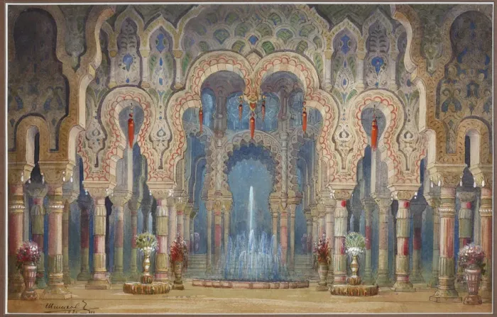 Framed Print : Stage design for the opera Ruslan and Lyudmila by M. Glinka Framed Print : Stage design for the opera Ruslan and Lyudmila by M. Glinka
