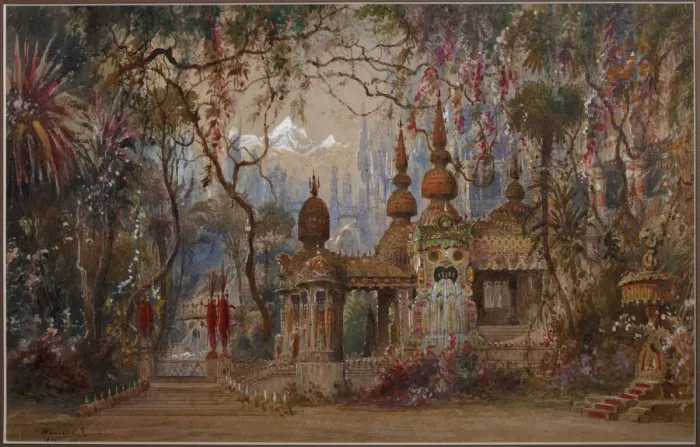 Framed Print : Stage design for the opera Ruslan and Lyudmila by M. Glinka Framed Print : Stage design for the opera Ruslan and Lyudmila by M. Glinka