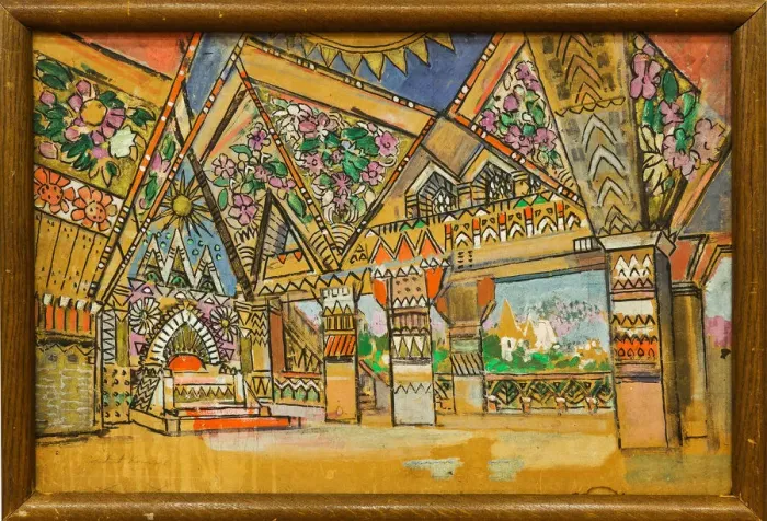 Framed Print : Stage design for the opera Snow Maiden by N. Rimsky-Korsakov Framed Print : Stage design for the opera Snow Maiden by N. Rimsky-Korsakov