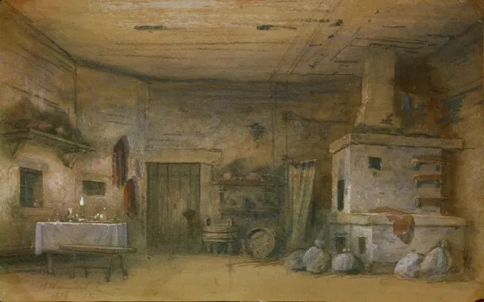 Framed Print : Stage design for the opera Vakula the Smith by P. Tchaikovsky, 1876. Artist: Shishkov, Matvei Andreyevich (1832-1897) Framed Print : Stage design for the opera Vakula the Smith by P. Tchaikovsky, 1876. Artist: Shishkov, Matvei Andreyevich (1832-1897)