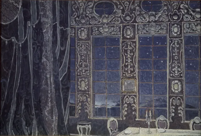 Framed Print : Stage design for the play Don Juan by J. -B. Molliere, 1910. Artist: Golovin, Alexander Yakovlevich (1863-1930) Framed Print : Stage design for the play Don Juan by J. -B. Molliere, 1910. Artist: Golovin, Alexander Yakovlevich (1863-1930)