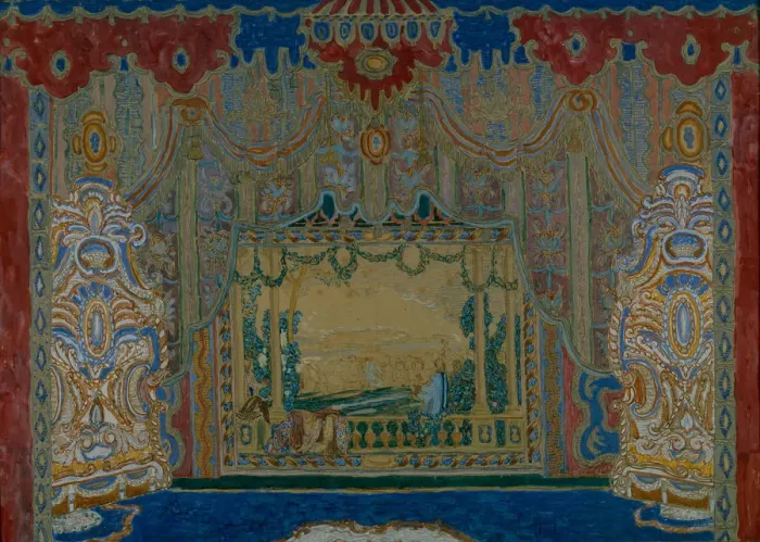Framed Print : Stage design for the theatre play Don Juan by Moliere, 1910. Artist: Golovin, Alexander Yakovlevich (1863-1930) Framed Print : Stage design for the theatre play Don Juan by Moliere, 1910. Artist: Golovin, Alexander Yakovlevich (1863-1930)