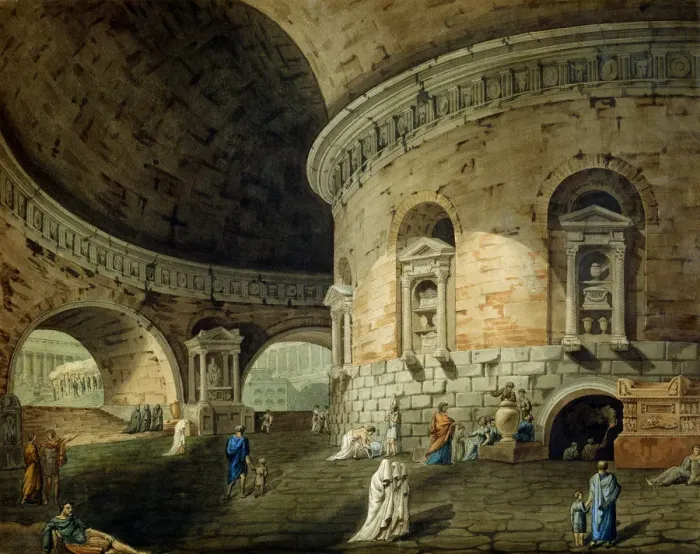 Framed Print : Stage design for a theatre play, early 19th century. Artist: Domenico Corsini Framed Print : Stage design for a theatre play, early 19th century. Artist: Domenico Corsini