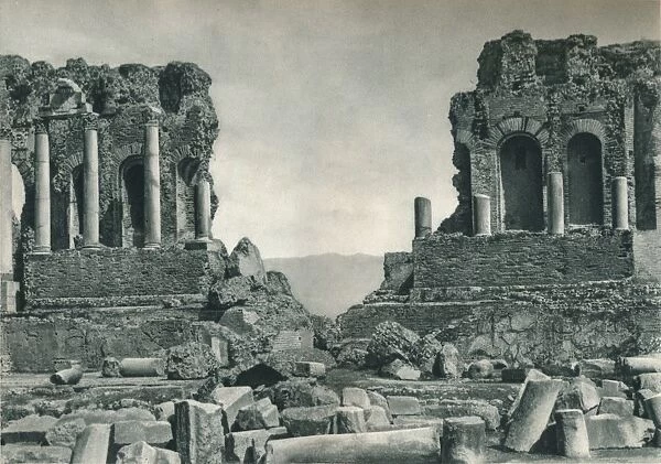 Stage of the Greek Theatre, Taormina, Sicily, Italy, 1927. Artist: Eugen Poppel