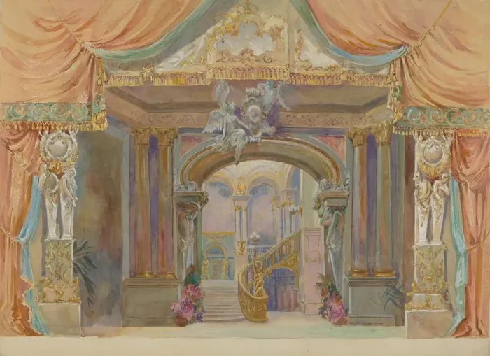 Framed Print : Stage Set, c. 1938. Creator: Gilbert Sackerman Framed Print : Stage Set, c. 1938. Creator: Gilbert Sackerman