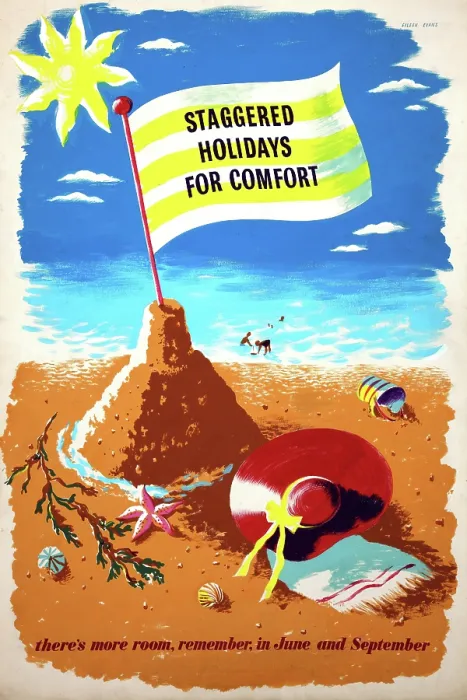 Framed Print : Staggered holidays for comfort. There's more room... WWII poster, between 1939 and 1946 Framed Print : Staggered holidays for comfort. There's more room... WWII poster, between 1939 and 1946