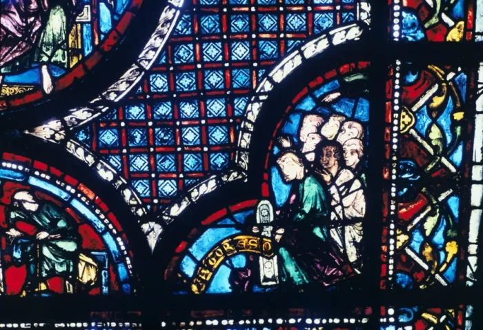 Framed Print : Stained glass, Chartres Cathedral, France, 1194-1260 Framed Print : Stained glass, Chartres Cathedral, France, 1194-1260