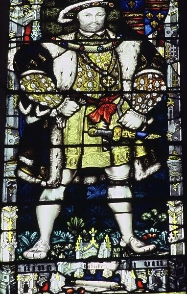 Stained glass depiction of King Henry VIII of England, Canterbury Cathedral