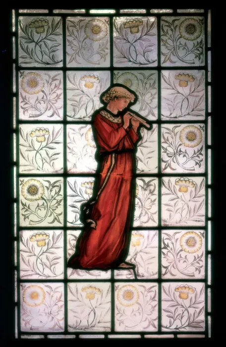 Framed Print : Stained Glass, Minstrel. 1882-1884. Artist: William Morris