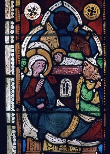 Stained glass Swedish Nativity