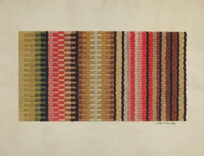 Framed Print : Stair Carpet, c. 1939. Creator: Merkley, Arthur G Framed Print : Stair Carpet, c. 1939. Creator: Merkley, Arthur G