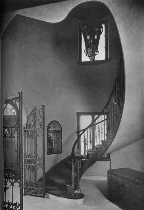 Framed Print : Stair hall, Casa Bournita, Greens Farms, Westport, Connecticut, 1926 Framed Print : Stair hall, Casa Bournita, Greens Farms, Westport, Connecticut, 1926