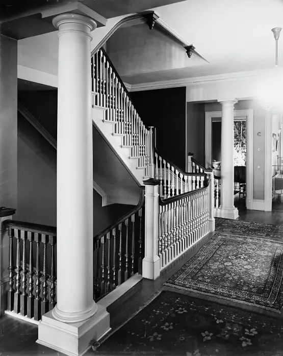 Framed Print : Staircase, four-story townhouse, possibly New York, N.Y. between 1900 and 1905. Creator: William H. Jackson Framed Print : Staircase, four-story townhouse, possibly New York, N.Y. between 1900 and 1905. Creator: William H. Jackson