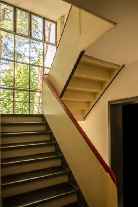 Framed Print : Staircase, Masters House. Restored paintwork, Bauhaus building, Dessau, Germany, 2018 Framed Print : Staircase, Masters House. Restored paintwork, Bauhaus building, Dessau, Germany, 2018