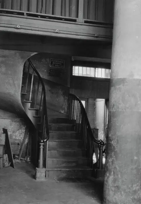Framed Print : Staircase, New Orleans or Charleston, South Carolina, between 1920 and 1926. Creator: Arnold Genthe