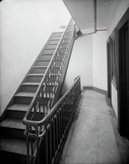 Framed Print : Stairway and hall, tenement, New York City, between 1900 and 1910. Creator: Unknown Framed Print : Stairway and hall, tenement, New York City, between 1900 and 1910. Creator: Unknown
