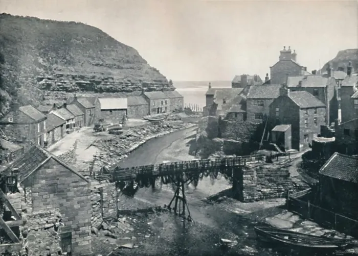 Framed Print : Staithes - Looking Towards the Sea, 1895 Framed Print : Staithes - Looking Towards the Sea, 1895