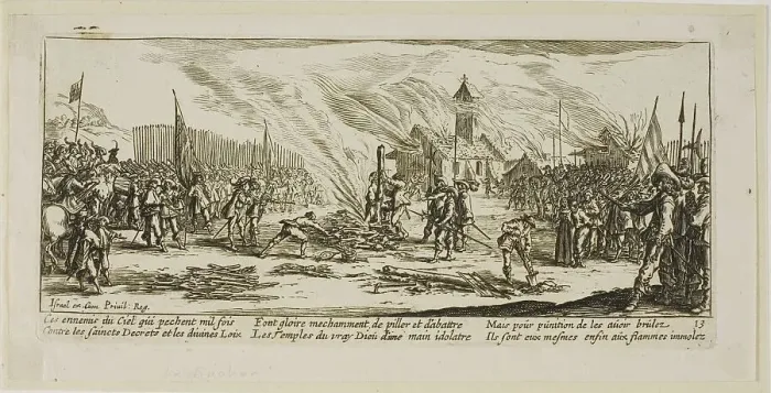 Framed Print : The Stake, plate thirteen from The Large Miseries of War, n.d. Creator: Gerard van Schagen Framed Print : The Stake, plate thirteen from The Large Miseries of War, n.d. Creator: Gerard van Schagen