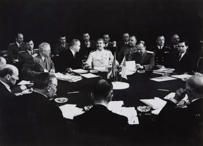 Framed Print : Stalin at the Potsdam Conference, July 1945, 1945 Framed Print : Stalin at the Potsdam Conference, July 1945, 1945