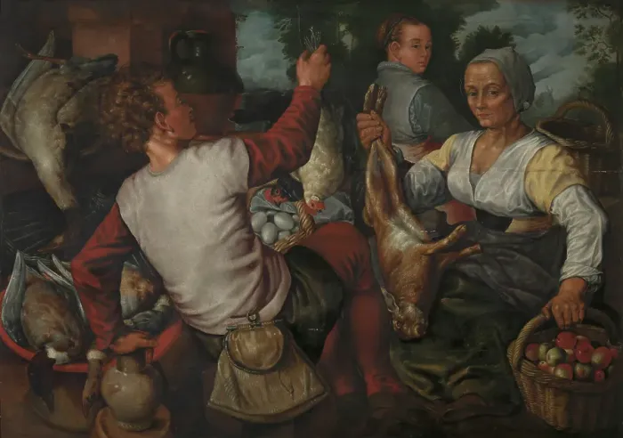 Framed Print : The Stallholders. Creator: Pieter Aertsen Framed Print : The Stallholders. Creator: Pieter Aertsen