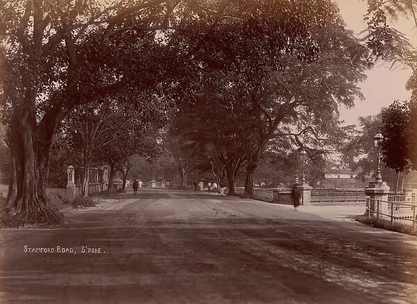 Stamford Road, Singapore, 1860s-70s. Creator: Unknown