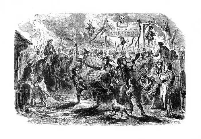 Framed Print : The Stamp Riots of New York, c1765, (1872) Framed Print : The Stamp Riots of New York, c1765, (1872)
