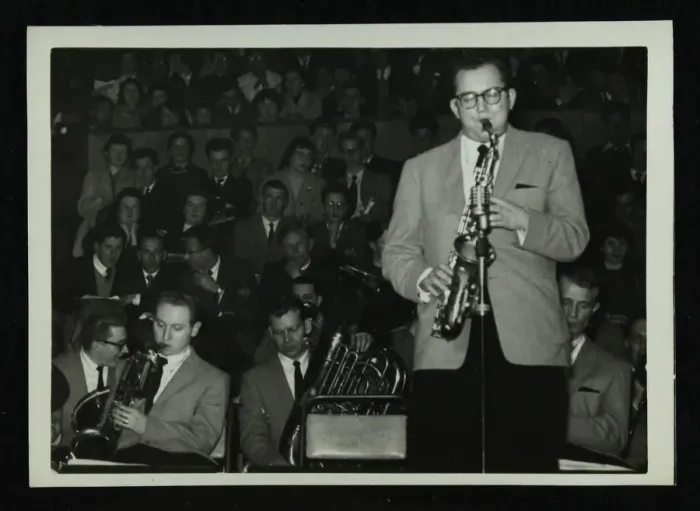 Framed Print : The Stan Kenton Orchestra in concert, 1956. Artist: Denis Williams Framed Print : The Stan Kenton Orchestra in concert, 1956. Artist: Denis Williams