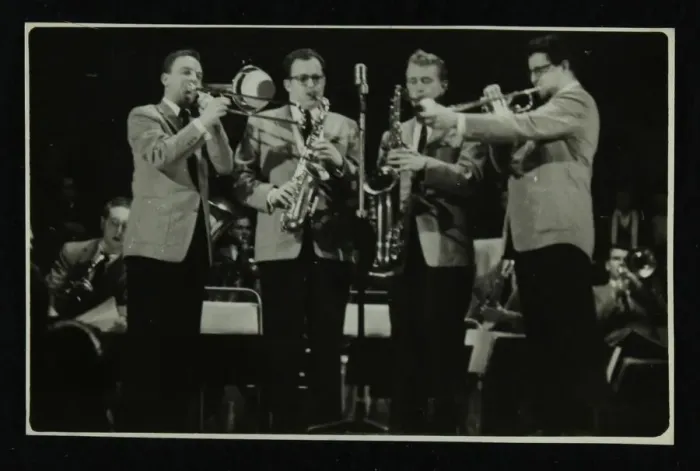 Framed Print : The Stan Kenton Orchestra in concert, 1956. Artist: Denis Williams Framed Print : The Stan Kenton Orchestra in concert, 1956. Artist: Denis Williams