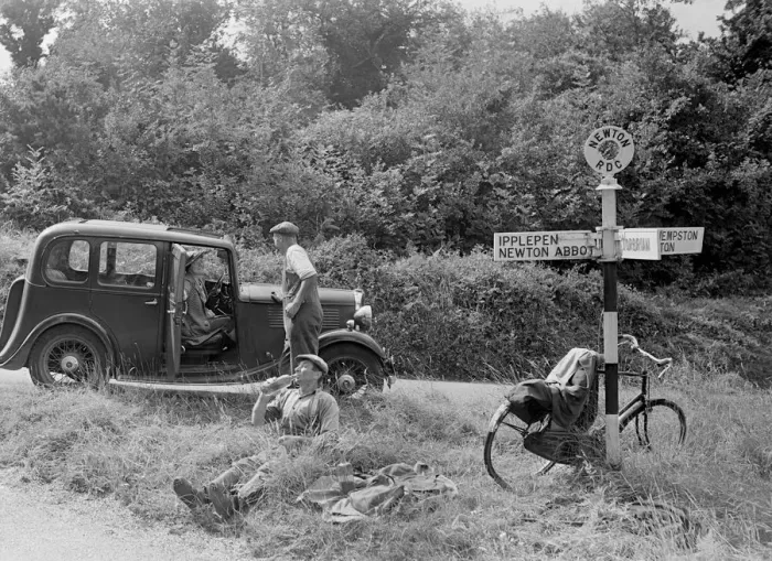 Framed Print : Standard Twelve 4-door saloon, Ipplepen, Devon, 1930s. Artist: Bill Brunell Framed Print : Standard Twelve 4-door saloon, Ipplepen, Devon, 1930s. Artist: Bill Brunell