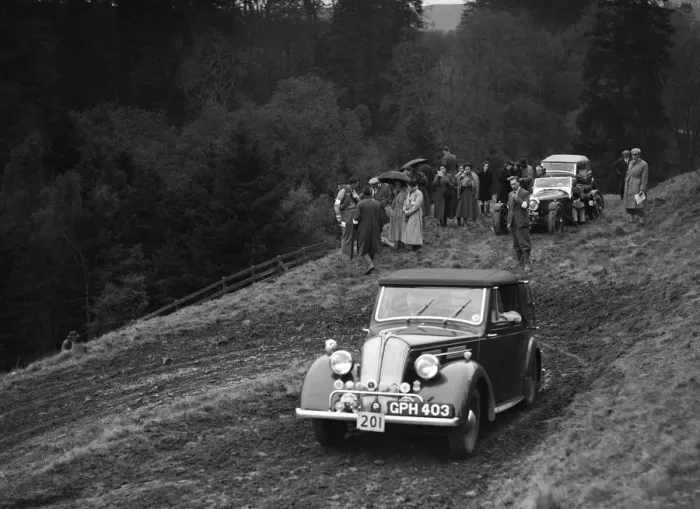 Framed Print : Standard of ADC Gordon competing in the MCC Edinburgh Trial, Roxburghshire, Scotland, 1938