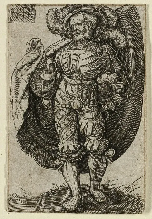 Framed Print : The Standard-Bearer, 1520 / 69. Creator: Jacob Binck Framed Print : The Standard-Bearer, 1520 / 69. Creator: Jacob Binck